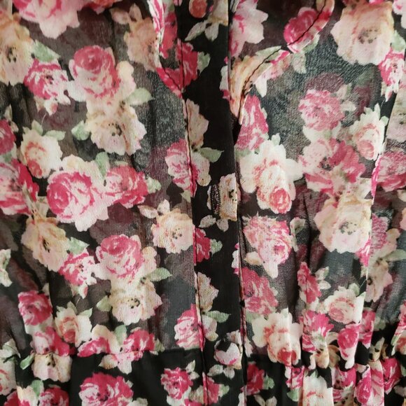 BNWT ZARA multi-floral fit - flare ruffle lined mini (M) garment - Picture 3 of 6